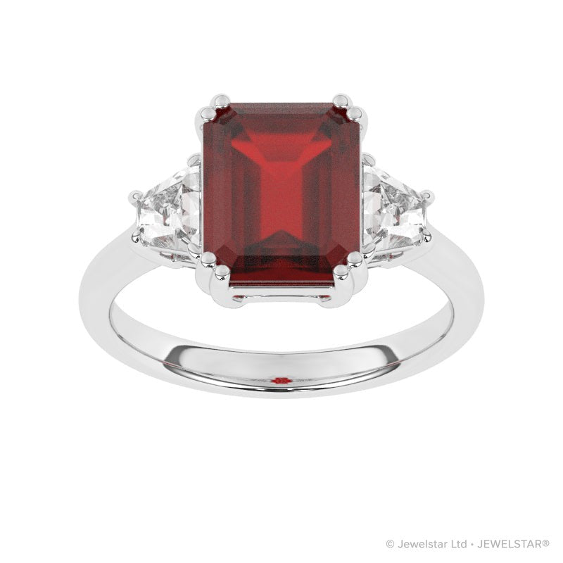 R-84559-RU-W  Diamond & Ruby Dress Ring