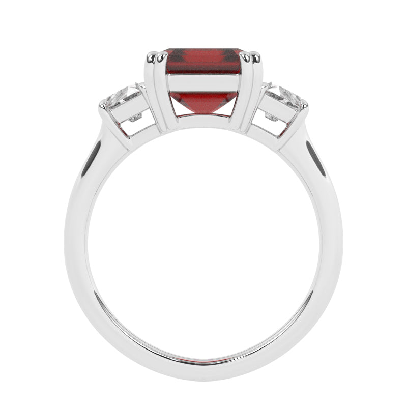 R-84559-RU-W  Diamond & Ruby Dress Ring