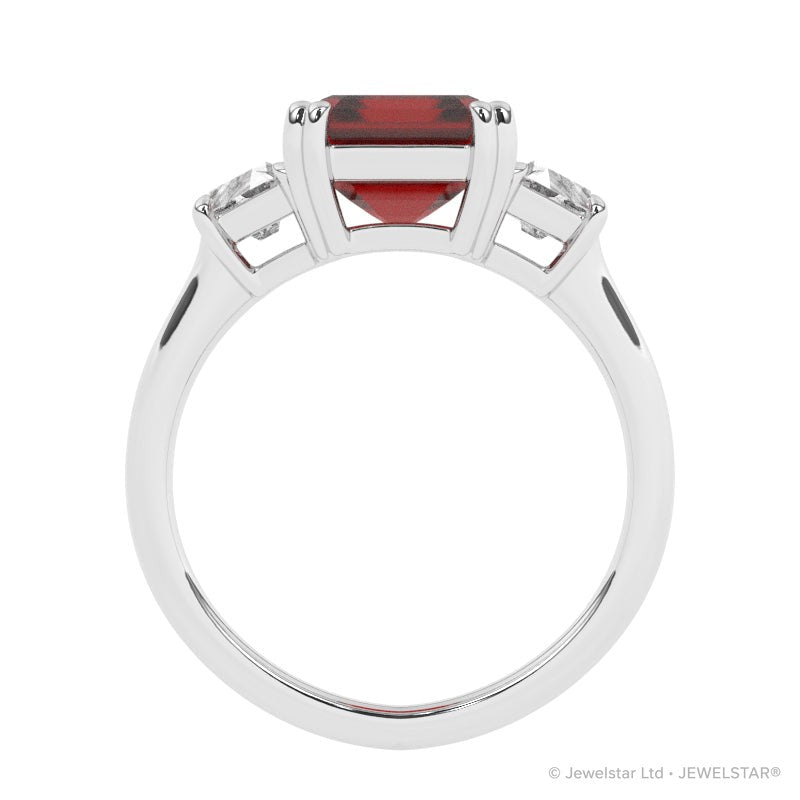 R-84559-RU-W  Diamond & Ruby Dress Ring