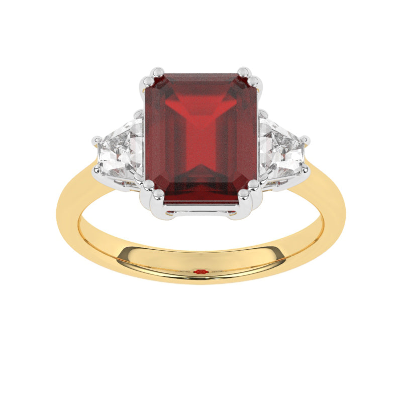 R-84559-RU-Y  Diamond & Ruby Dress Ring