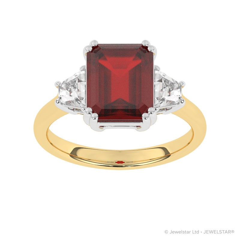 R-84559-RU-Y  Diamond & Ruby Dress Ring