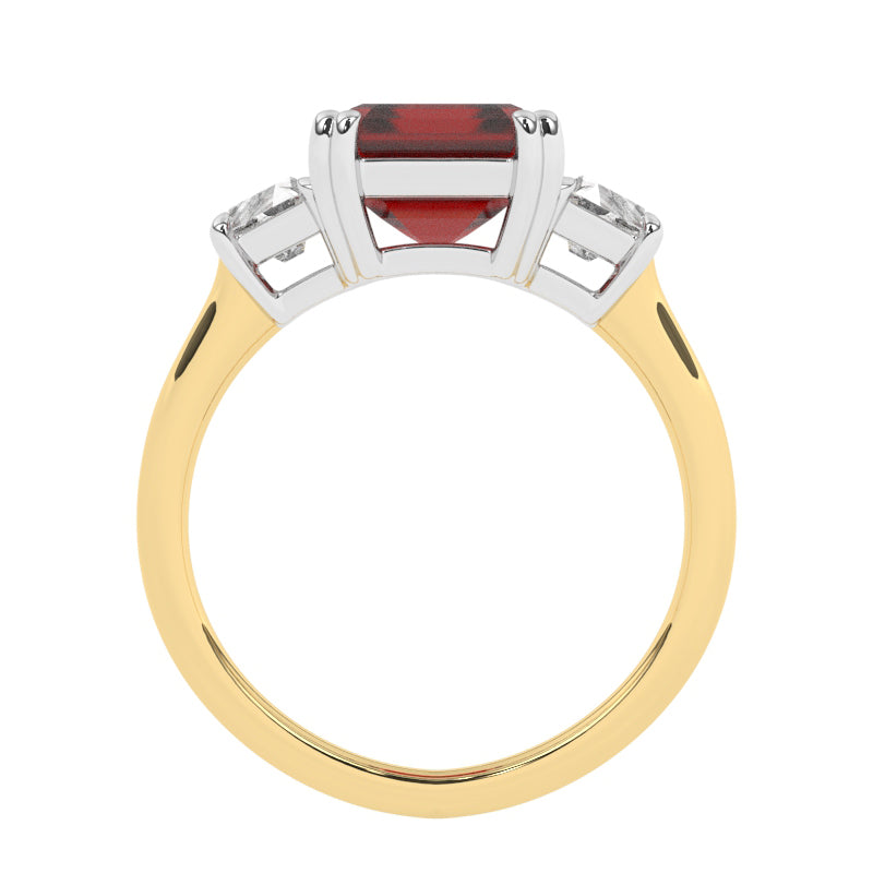 R-84559-RU-Y  Diamond & Ruby Dress Ring