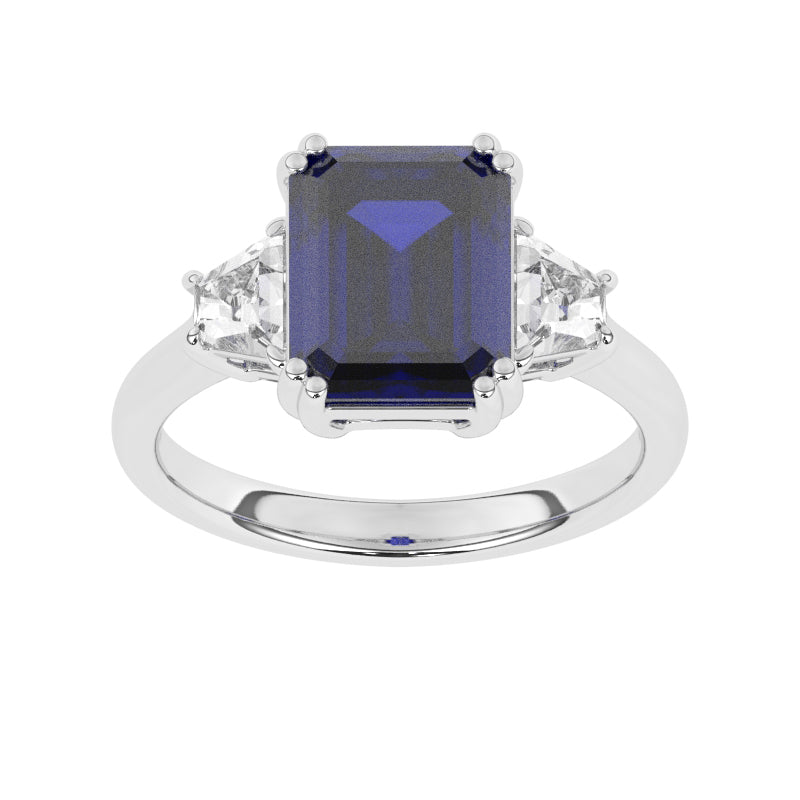 R-84559-SA-W  Diamond & Sapphire Dress Ring