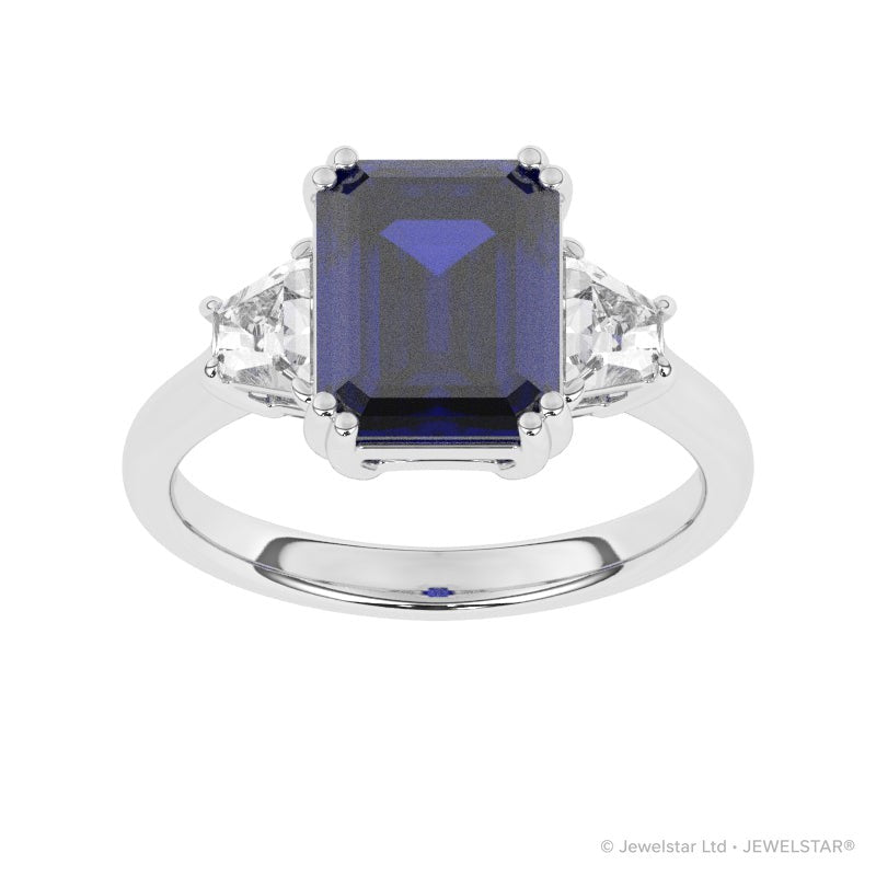 R-84559-SA-W  Diamond & Sapphire Dress Ring