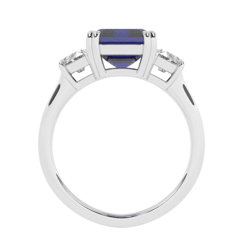 R-84559-SA-W  Diamond & Sapphire Dress Ring