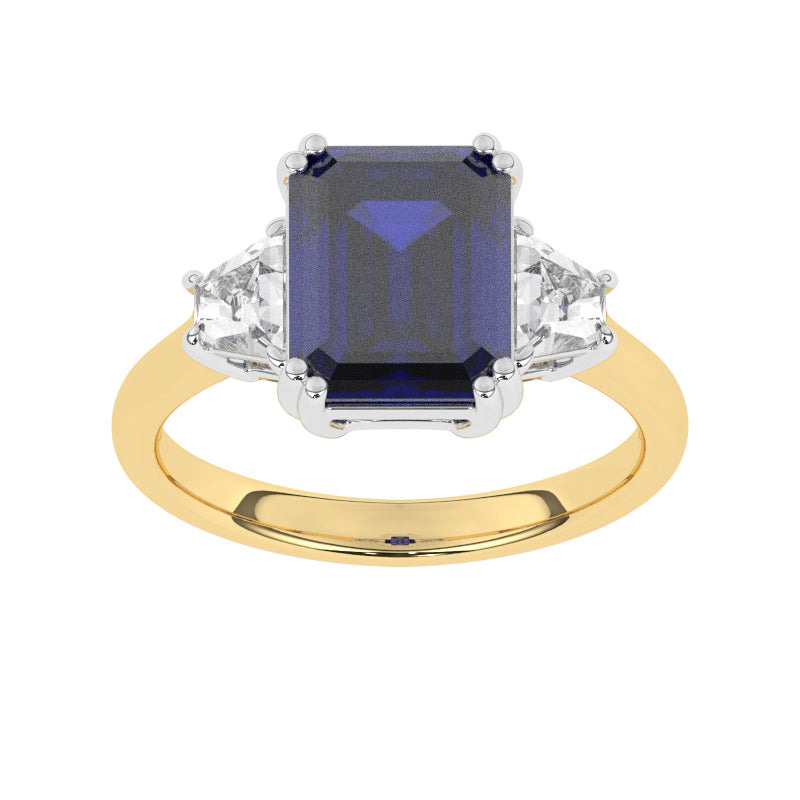 R-84559-SA-Y  Diamond & Sapphire Dress Ring