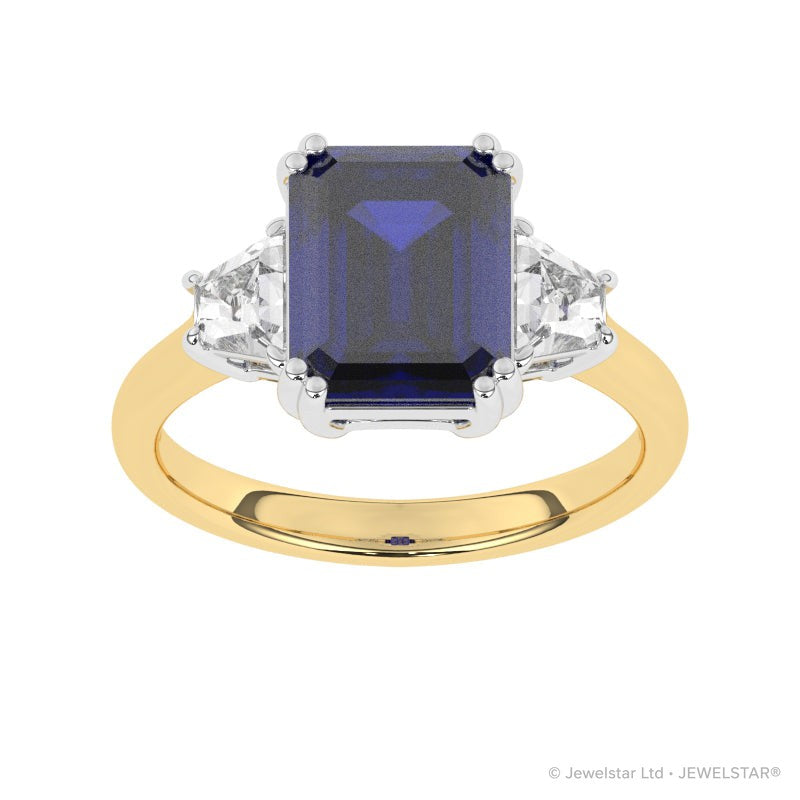 R-84559-SA-Y  Diamond & Sapphire Dress Ring