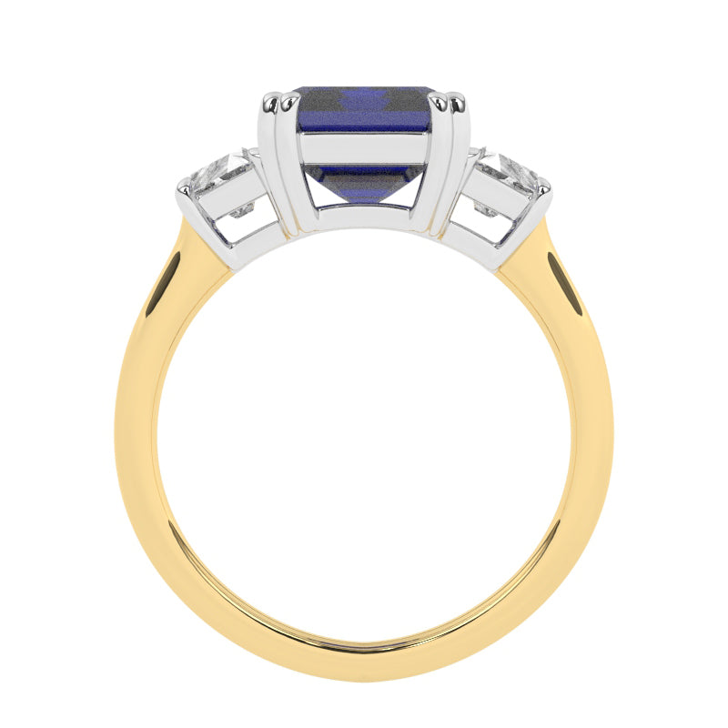 R-84559-SA-Y  Diamond & Sapphire Dress Ring