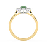 R-85033-EM-Y  Lab Diamond & Emerald Cluster Ring F/VS (EGL Report Included)