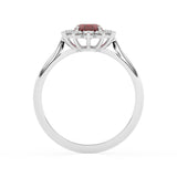 R-85033-RU-W  Lab Diamond & Ruby Cluster Ring F/VS (EGL Report Included)