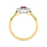R-85033-RU-Y  Lab Diamond & Ruby Cluster Ring F/VS (EGL Report Included)