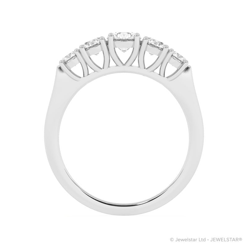 R-85100-AD-W  1.00ct Lab Diamond Five Stone Ring