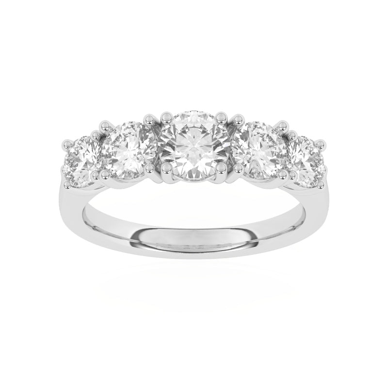 R-85200-AD-W  2.00ct Lab Diamond Five Stone Ring