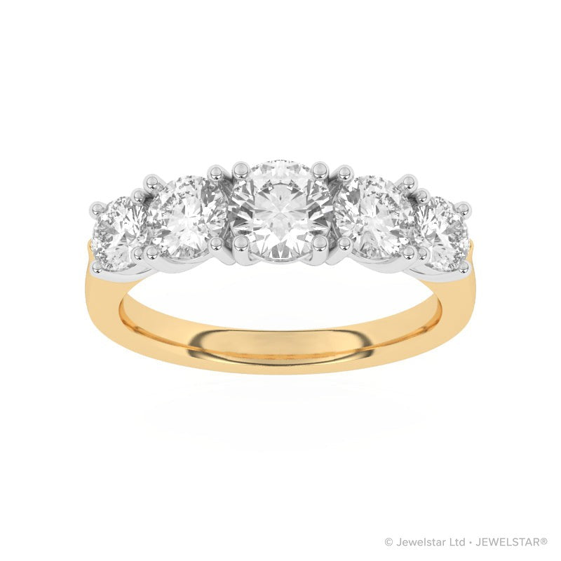 R-85200-AD-Y  2.00ct Lab Diamond Five Stone Ring