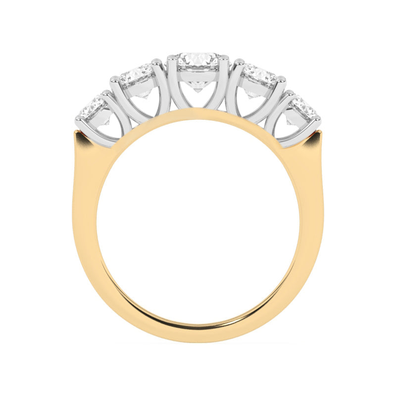 R-85200-AD-Y  2.00ct Lab Diamond Five Stone Ring