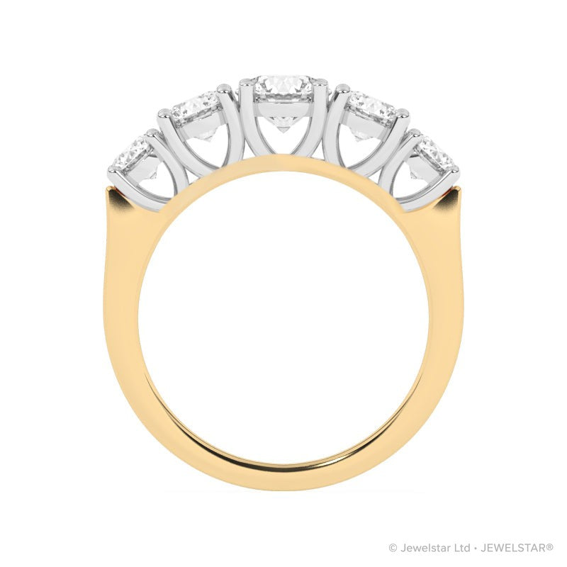 R-85200-AD-Y  2.00ct Lab Diamond Five Stone Ring