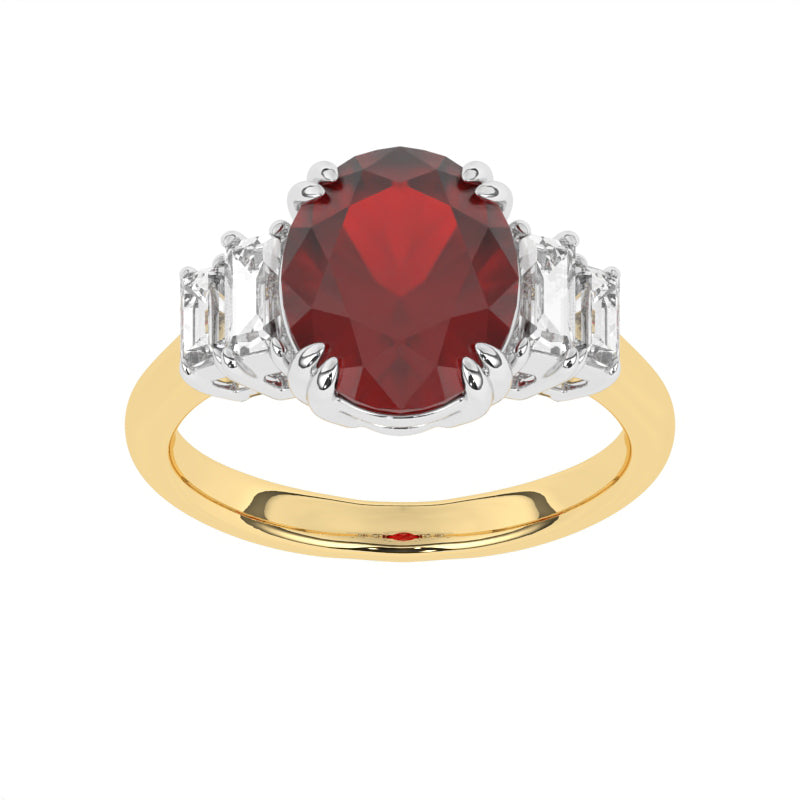 R-85557-RU-Y  Diamond & Ruby Dress Ring