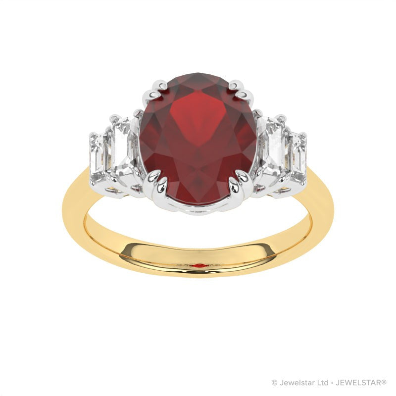 R-85557-RU-Y  Diamond & Ruby Dress Ring