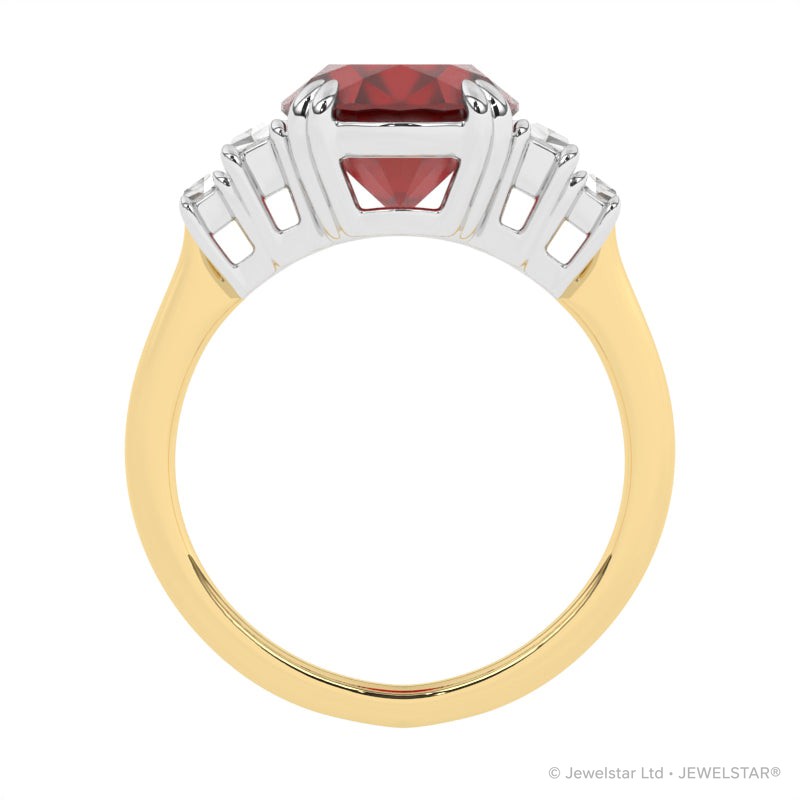 R-85557-RU-Y  Diamond & Ruby Dress Ring