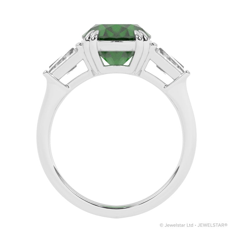 R-85558-EM-W  Diamond & Emerald Dress Ring