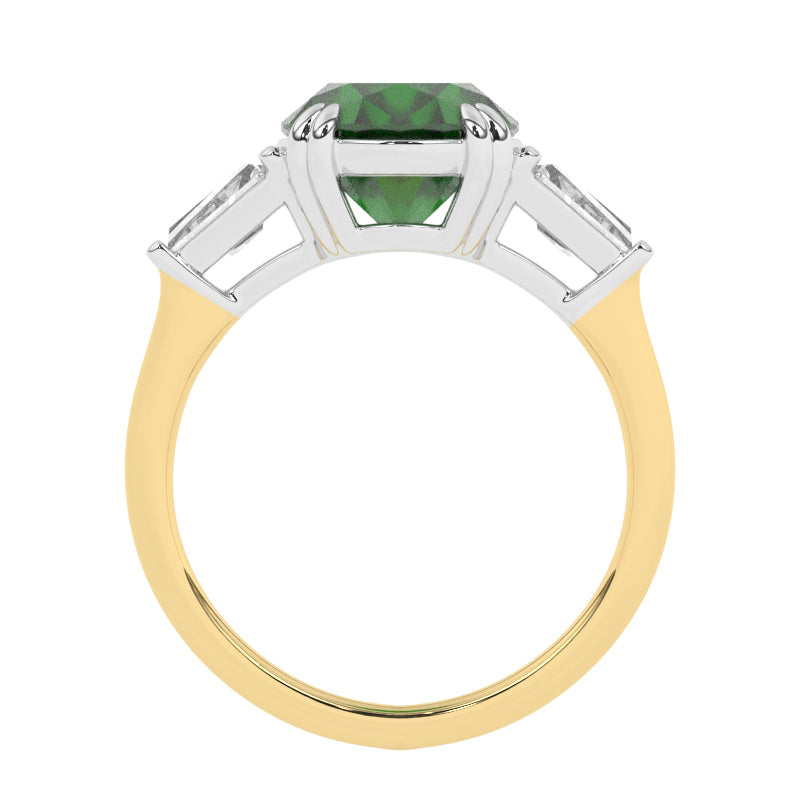 R-85558-EM-Y  Diamond & Emerald Dress Ring