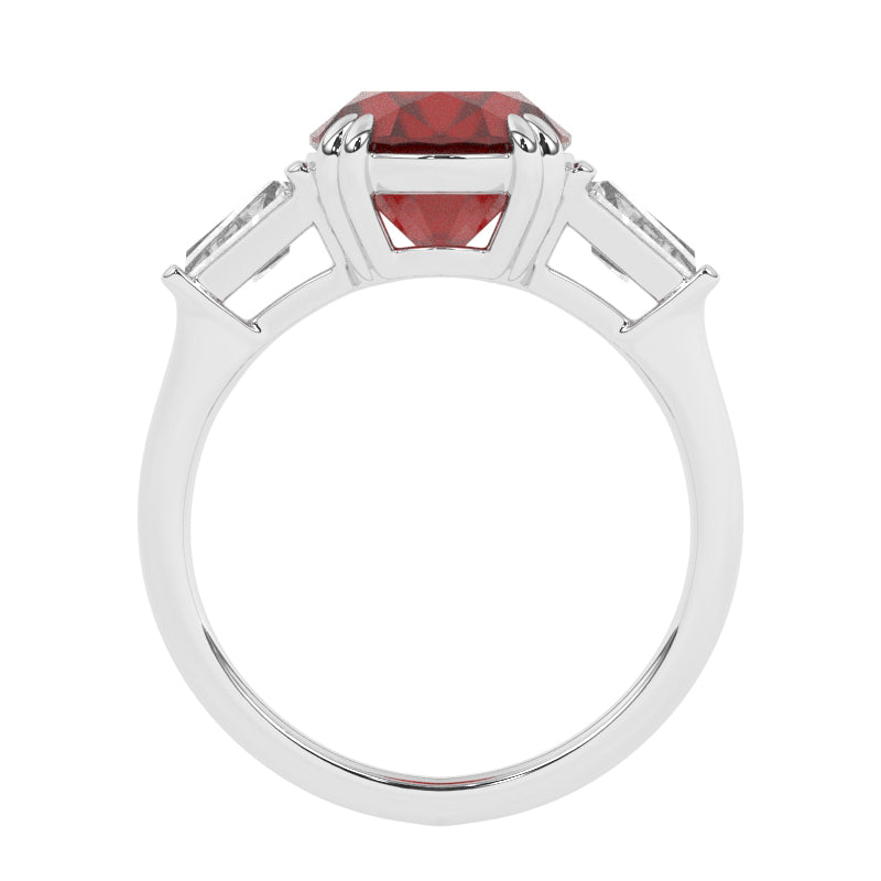 R-85558-RU-W  Diamond & Ruby Dress Ring