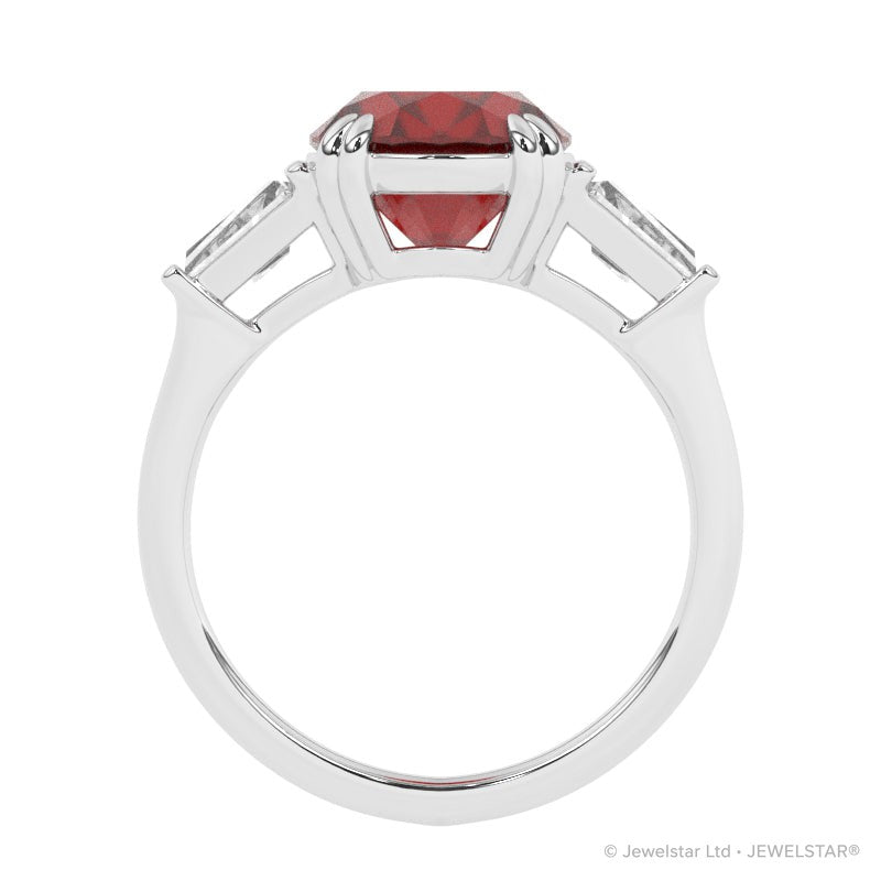 R-85558-RU-W  Diamond & Ruby Dress Ring