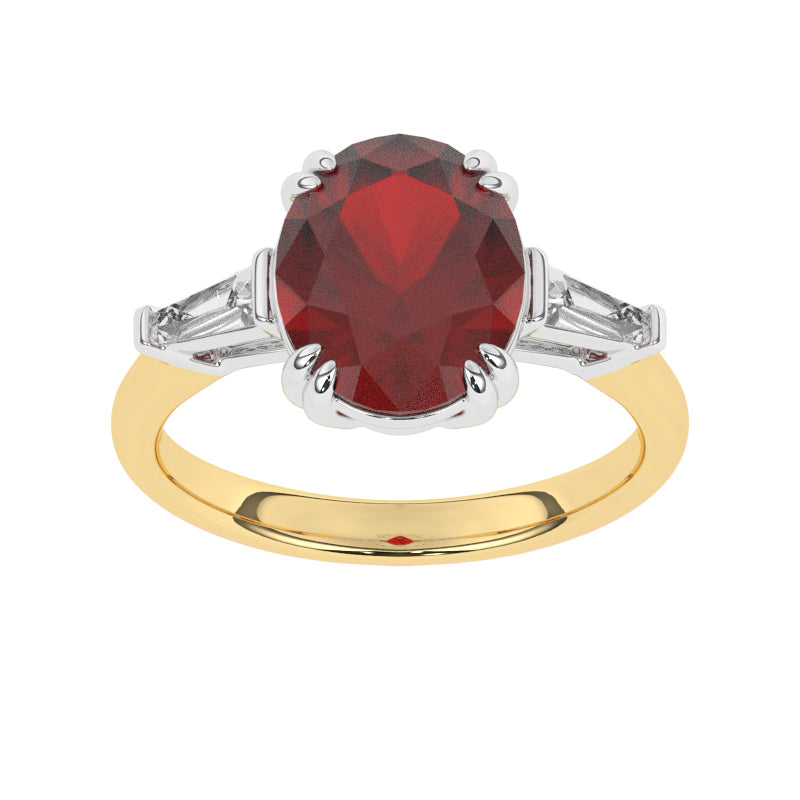 R-85558-RU-Y  Diamond & Ruby Dress Ring