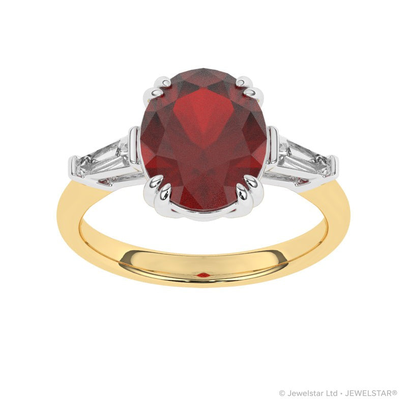 R-85558-RU-Y  Diamond & Ruby Dress Ring