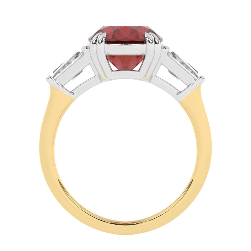 R-85558-RU-Y  Diamond & Ruby Dress Ring