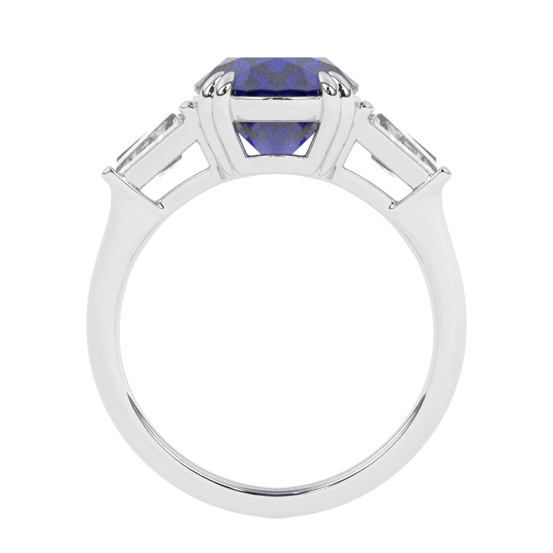 R-85558-SA-W  Diamond & Sapphire Dress Ring