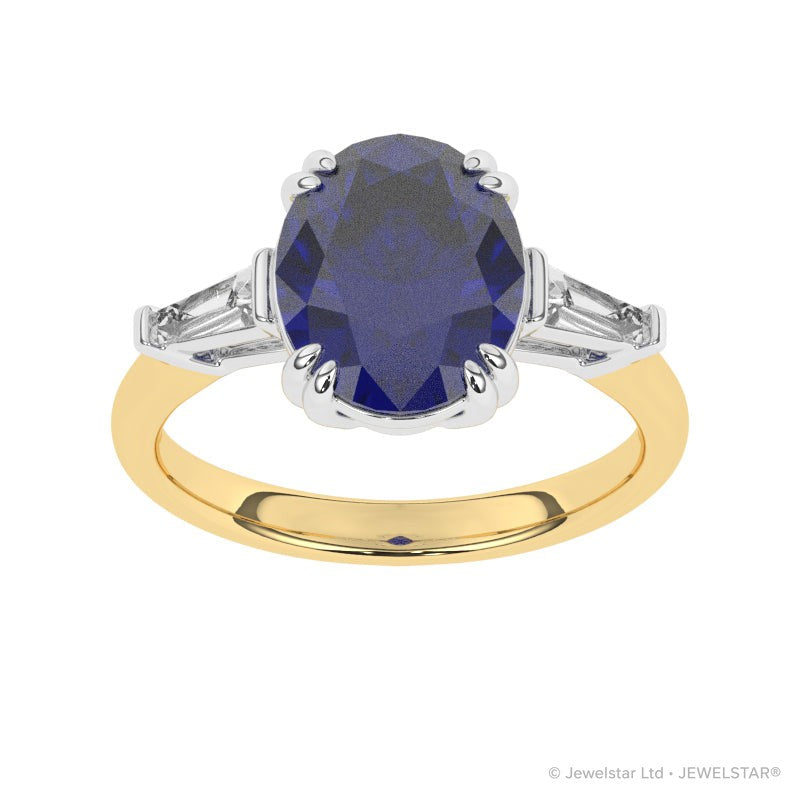 R-85558-SA-Y  Diamond & Sapphire Dress Ring