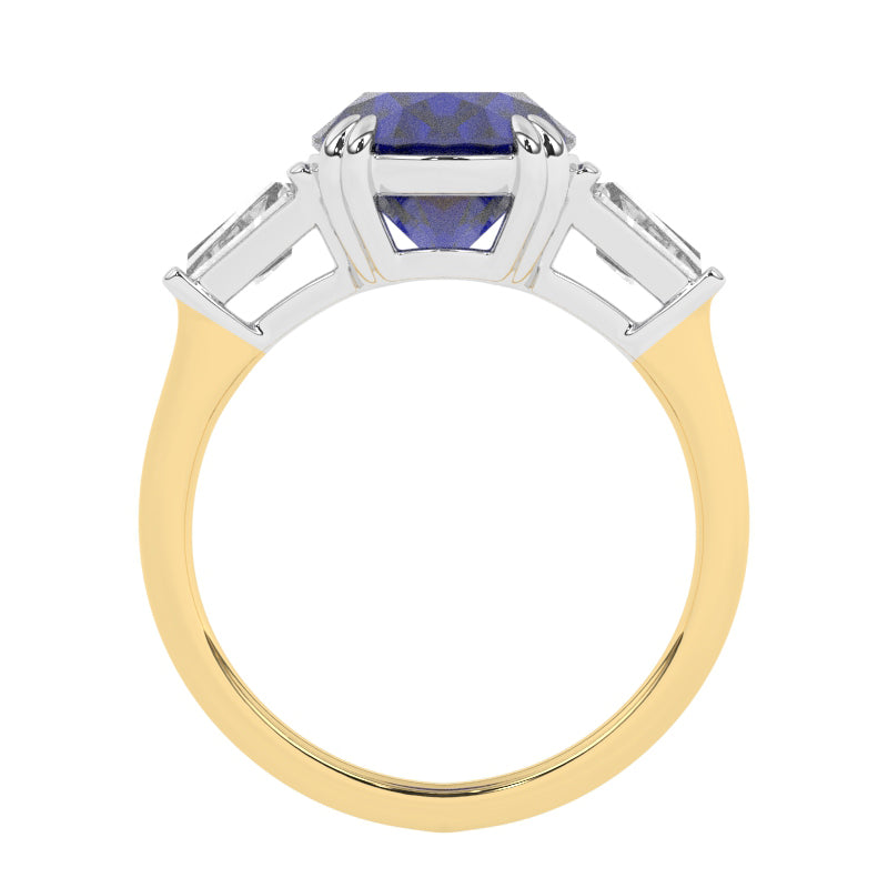 R-85558-SA-Y  Diamond & Sapphire Dress Ring