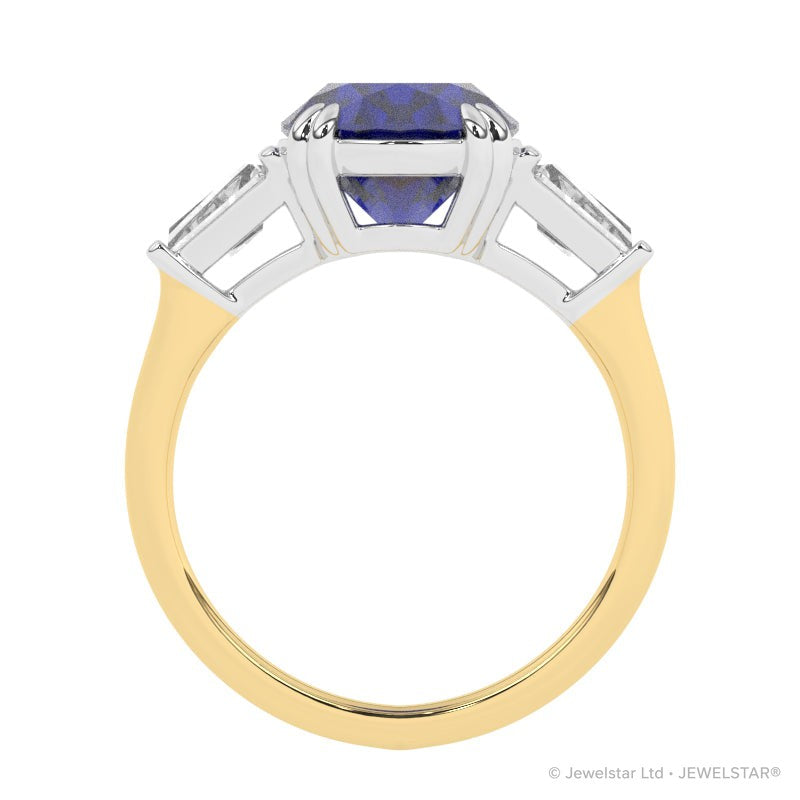 R-85558-SA-Y  Diamond & Sapphire Dress Ring