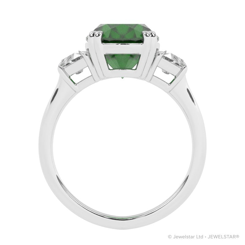 R-85559-EM-W  Diamond & Emerald Dress Ring