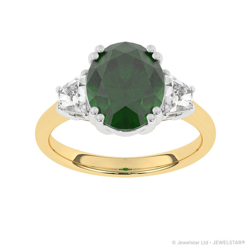 R-85559-EM-Y  Diamond & Emerald Dress Ring