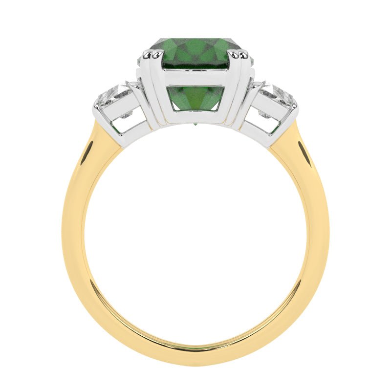 R-85559-EM-Y  Diamond & Emerald Dress Ring