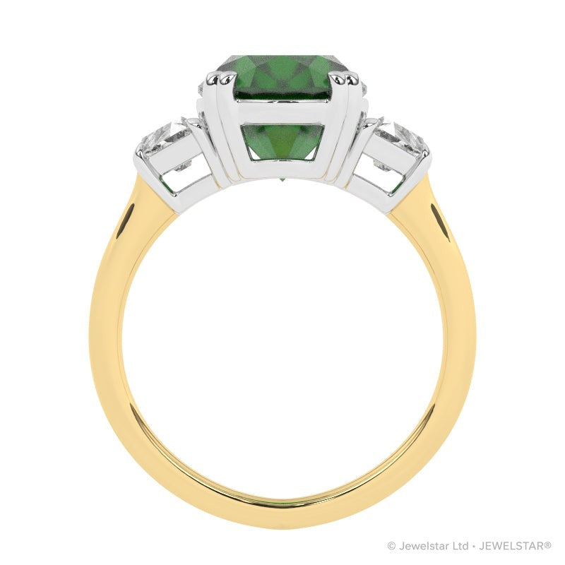 R-85559-EM-Y  Diamond & Emerald Dress Ring