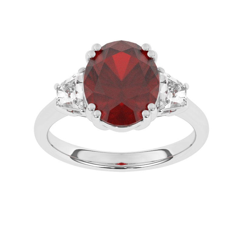 R-85559-RU-W  Diamond & Ruby Dress Ring
