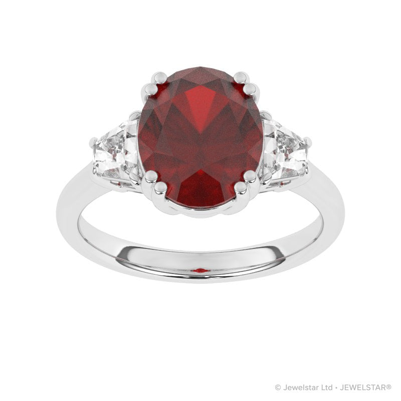 R-85559-RU-W  Diamond & Ruby Dress Ring