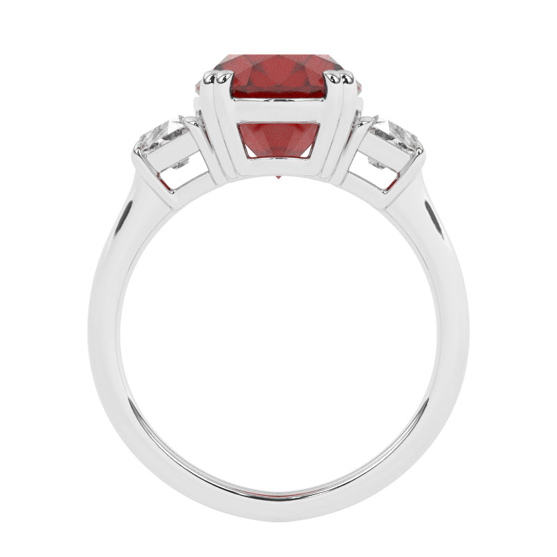 R-85559-RU-W  Diamond & Ruby Dress Ring