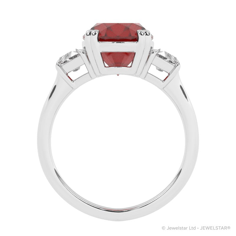 R-85559-RU-W  Diamond & Ruby Dress Ring