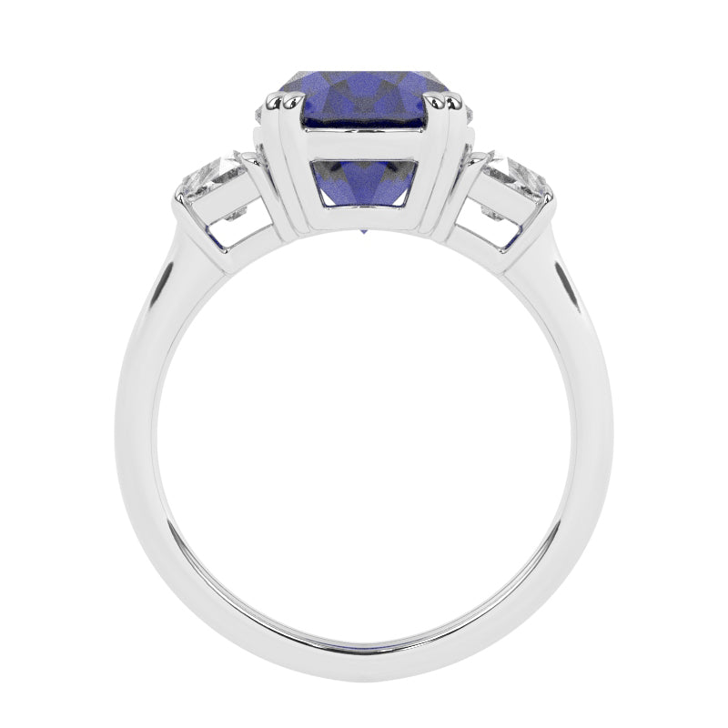 R-85559-SA-W  Diamond & Sapphire Dress Ring