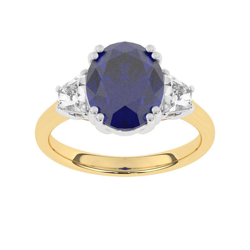 R-85559-SA-Y  Diamond & Sapphire Dress Ring
