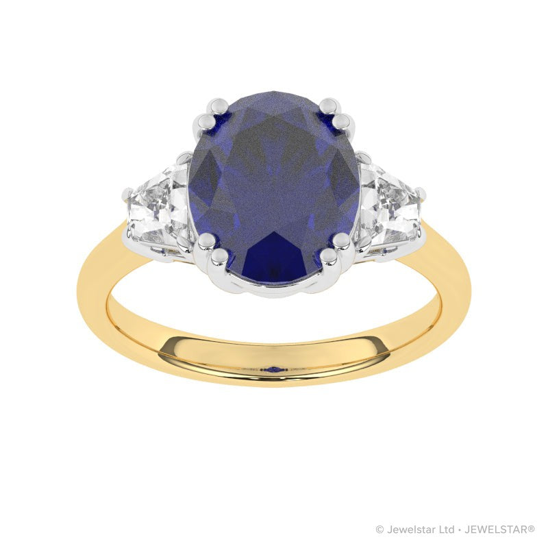 R-85559-SA-Y  Diamond & Sapphire Dress Ring