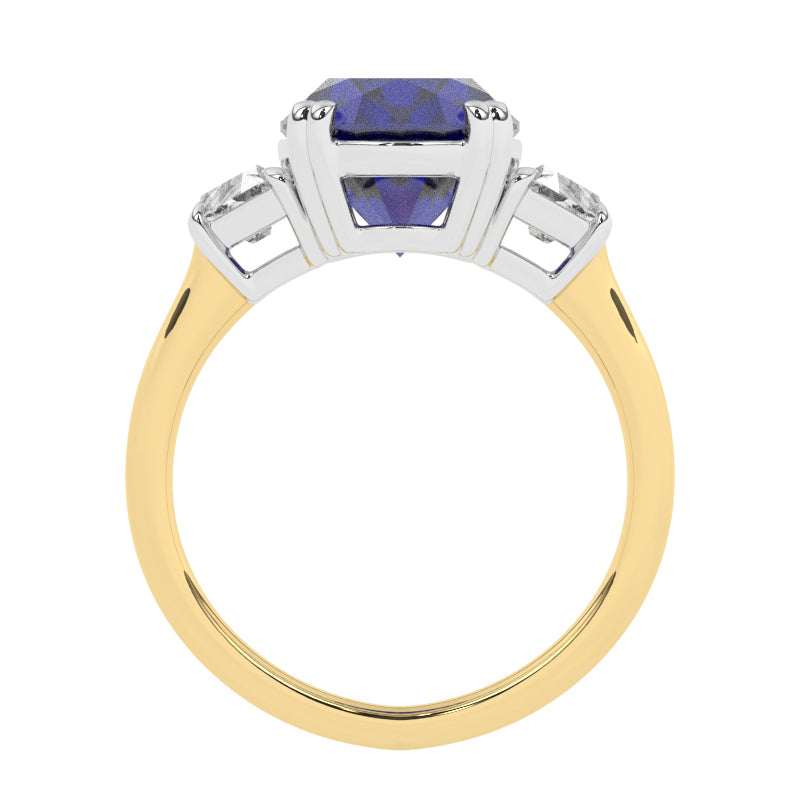 R-85559-SA-Y  Diamond & Sapphire Dress Ring