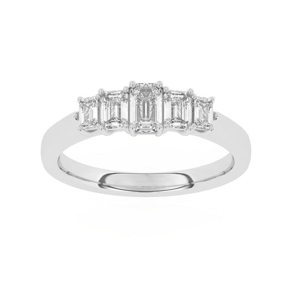 R-86100-AD-W  1.10ct F/VS Lab Diamond Five Stone Ring (EGL Report Included)