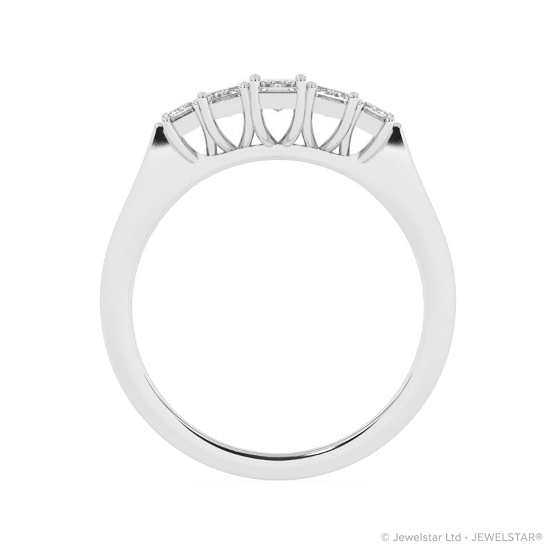 R-86100-AD-W  1.10ct Lab Diamond Five Stone Ring