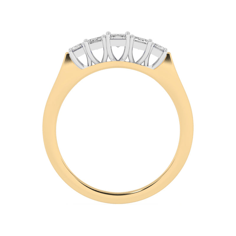 R-86100-AD-Y  1.10ct Lab Diamond Five Stone Ring