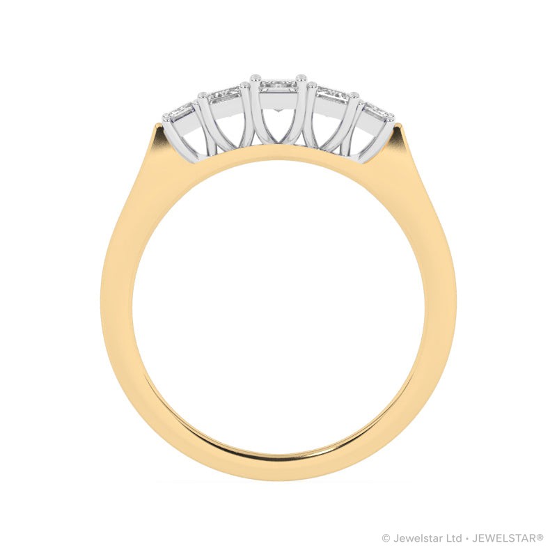 R-86100-AD-Y  1.10ct Lab Diamond Five Stone Ring